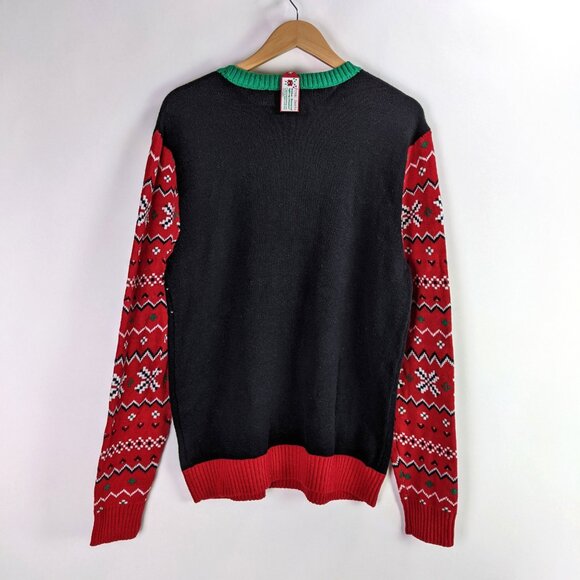 Ugly Christmas Sweater Unisex XL Polo Bear “Light It Up” Holiday Knit Tight Knit - Picture 4 of 7